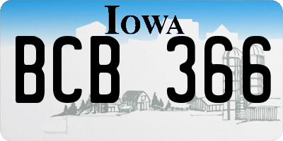 IA license plate BCB366