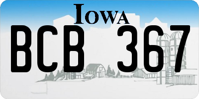 IA license plate BCB367
