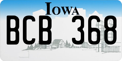 IA license plate BCB368