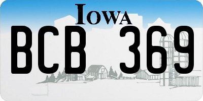 IA license plate BCB369