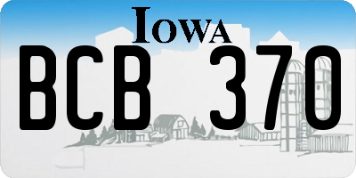 IA license plate BCB370