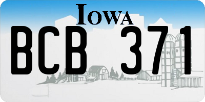 IA license plate BCB371