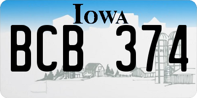 IA license plate BCB374