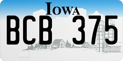 IA license plate BCB375