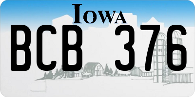 IA license plate BCB376
