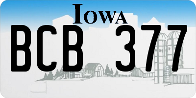 IA license plate BCB377