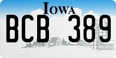 IA license plate BCB389