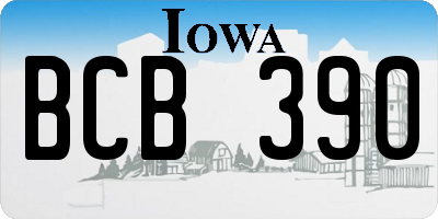 IA license plate BCB390