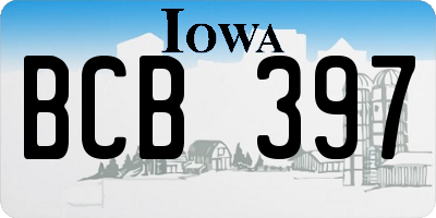 IA license plate BCB397