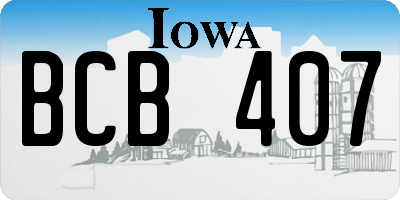 IA license plate BCB407