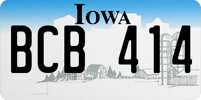 IA license plate BCB414
