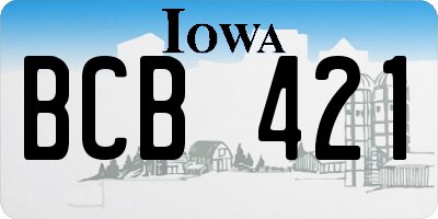 IA license plate BCB421