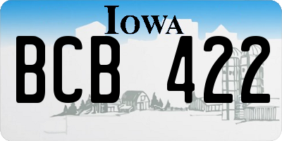 IA license plate BCB422