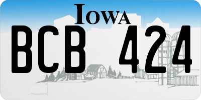 IA license plate BCB424