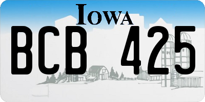 IA license plate BCB425