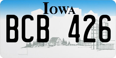IA license plate BCB426