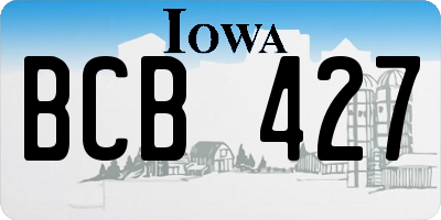 IA license plate BCB427