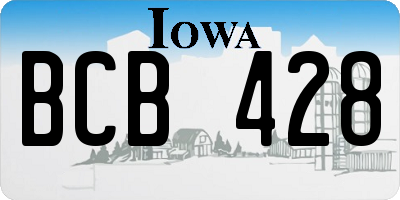 IA license plate BCB428