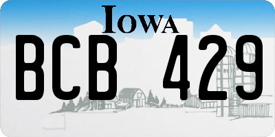 IA license plate BCB429