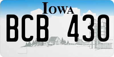 IA license plate BCB430