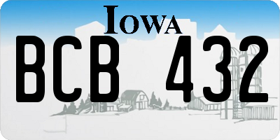 IA license plate BCB432