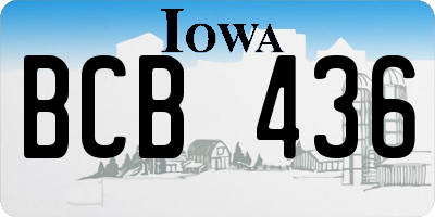 IA license plate BCB436
