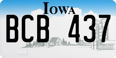 IA license plate BCB437