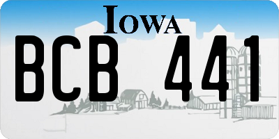 IA license plate BCB441