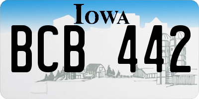 IA license plate BCB442