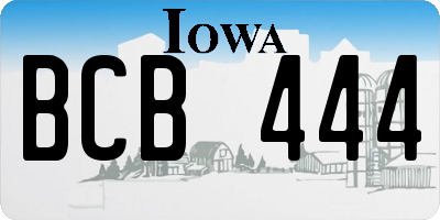IA license plate BCB444