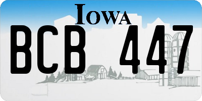 IA license plate BCB447