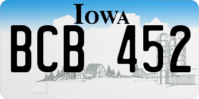 IA license plate BCB452