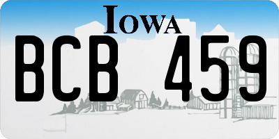 IA license plate BCB459