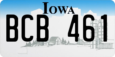 IA license plate BCB461