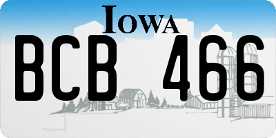 IA license plate BCB466