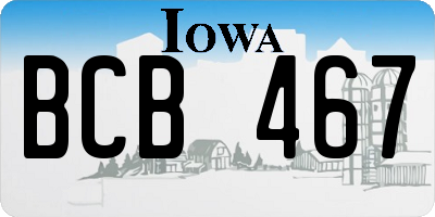 IA license plate BCB467