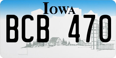 IA license plate BCB470