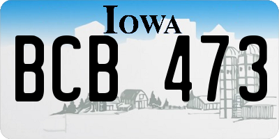 IA license plate BCB473