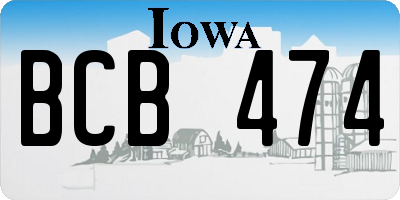 IA license plate BCB474