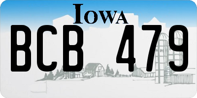 IA license plate BCB479