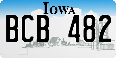 IA license plate BCB482