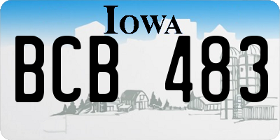 IA license plate BCB483