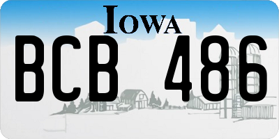 IA license plate BCB486