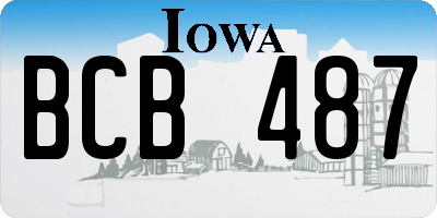 IA license plate BCB487
