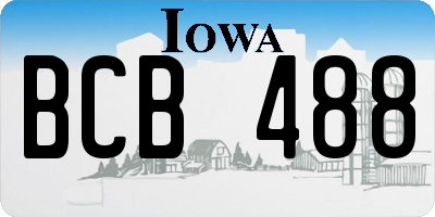 IA license plate BCB488