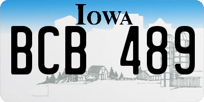 IA license plate BCB489