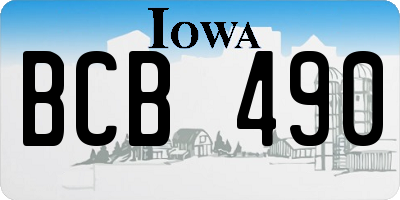IA license plate BCB490