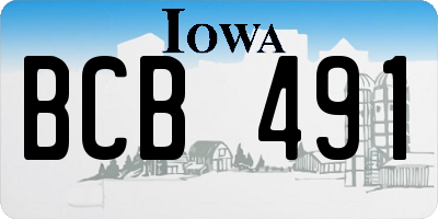 IA license plate BCB491