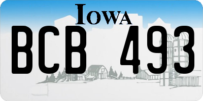 IA license plate BCB493