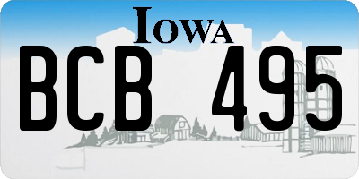 IA license plate BCB495
